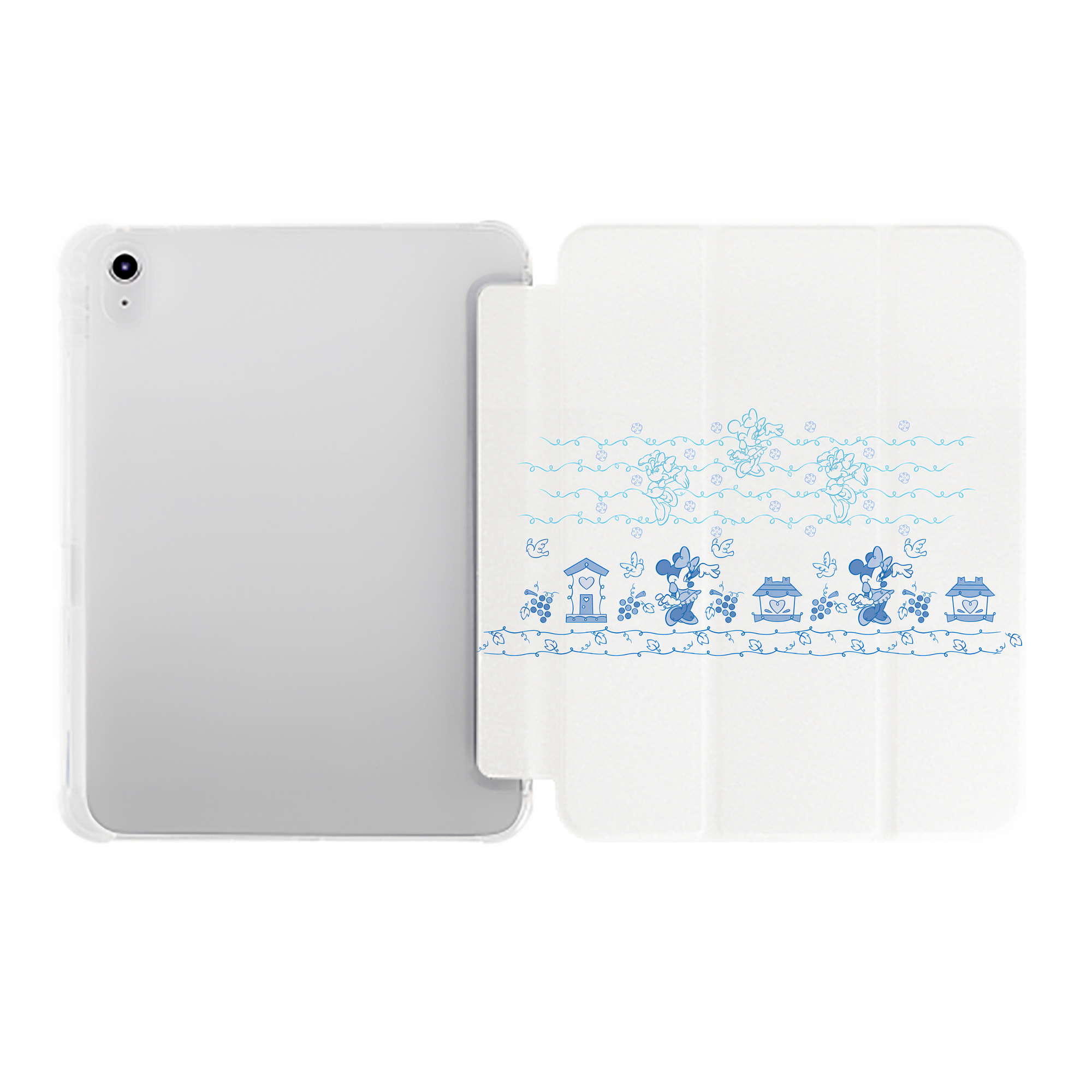 （画像用） ミッキーマウス Mickey Mouse IPad ケース ペン収納付き 三つ折りスタンド PUレザー×シリコン 対応機種9.5/10.5/10.9インチ